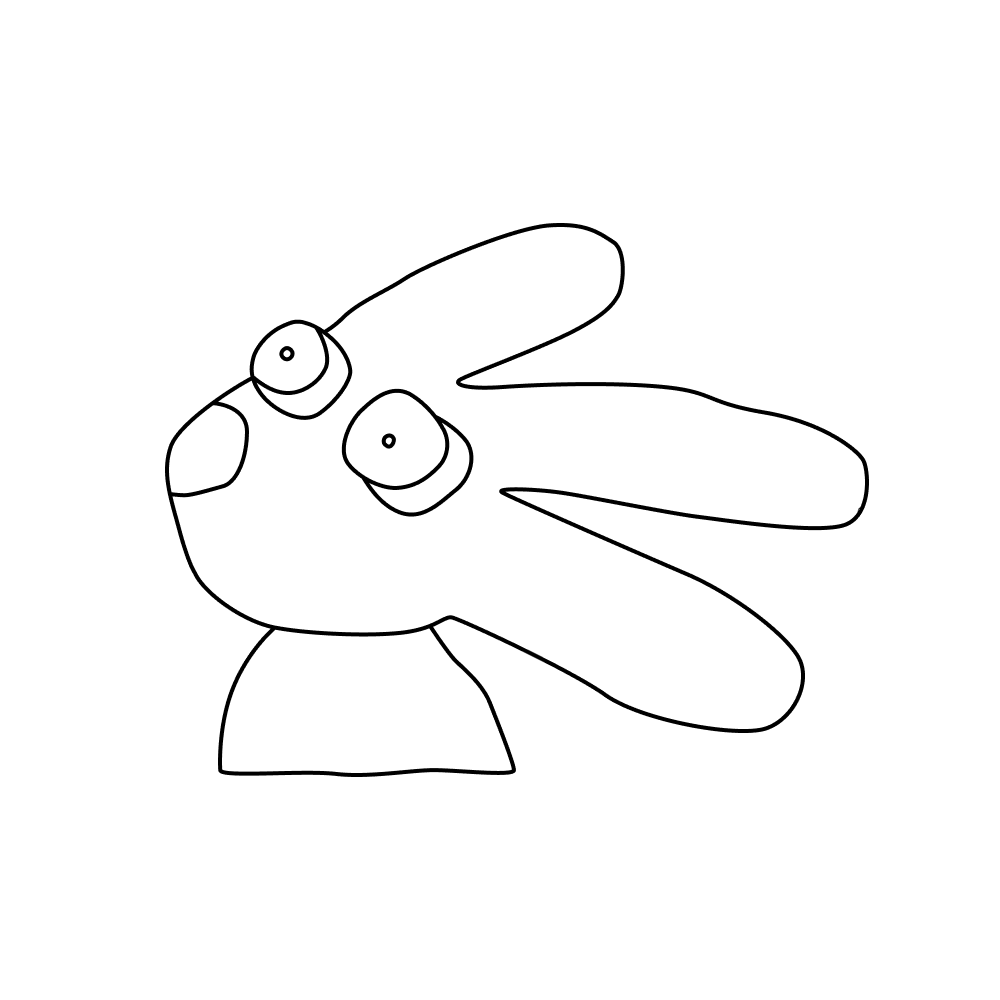 Three-Eared Rabbit_outlined
